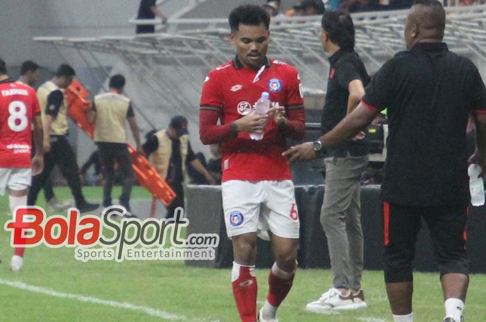 Pemain Sabah FC, Saddil Ramdani Saat berlaga menghadapi PSIS Semarang Di Stadion JIS, Jakarta, Minggu (2/6/2024).