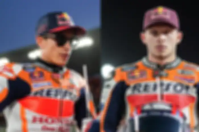 Marc Marquez (kiri) dipastikan absen di MotoGP Argentina 2022 karena gangguan penglihatan ganda atau diplopia, Stefan Bradl (kanan) jadi pengganti bukan sekadar test rider biasa