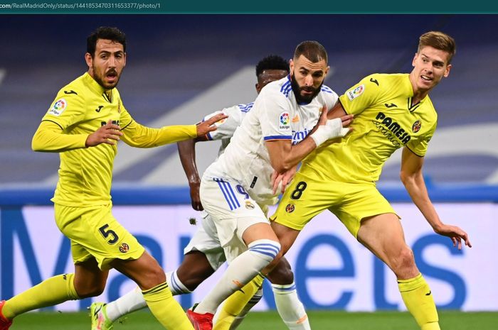 Karim Benzema yang mejan di depan gawang membuat Real Madrid hanya meraih satu poin di Stadion Santiago Bernabeu pada laga Liga Spanyol.