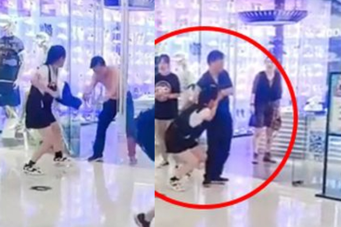 Gadis ini ngamuk di sebuah pusat perbelanjaan gegara hal sepele
