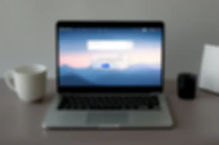 Microsoft Bing di MacBook Pro.