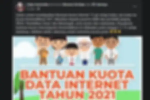 Unggahan link pendaftaran bantuan kuota internet