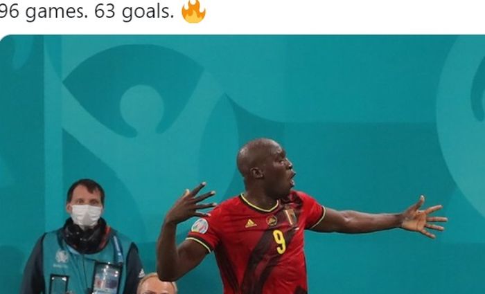 Striker timnas Belgia, Romelu Lukaku.