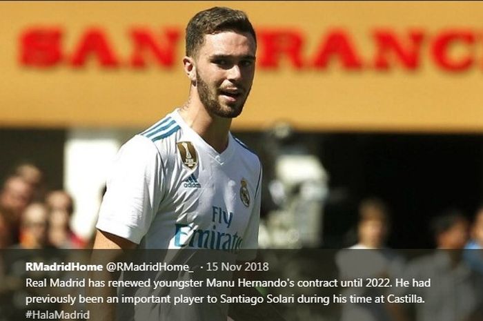 Bek muda Real Madrid, Manu Hernando.