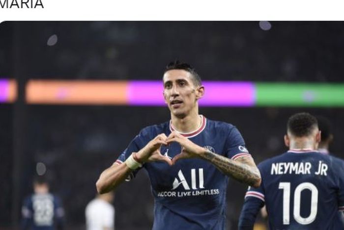 Winger Paris Saint-Germain, Angel Di Maria, dilaporkan sudah sepakat bergabung ke Juventus.