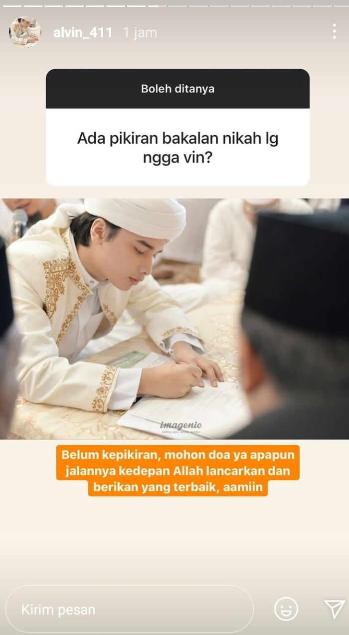 Postingan Alvin Faiz