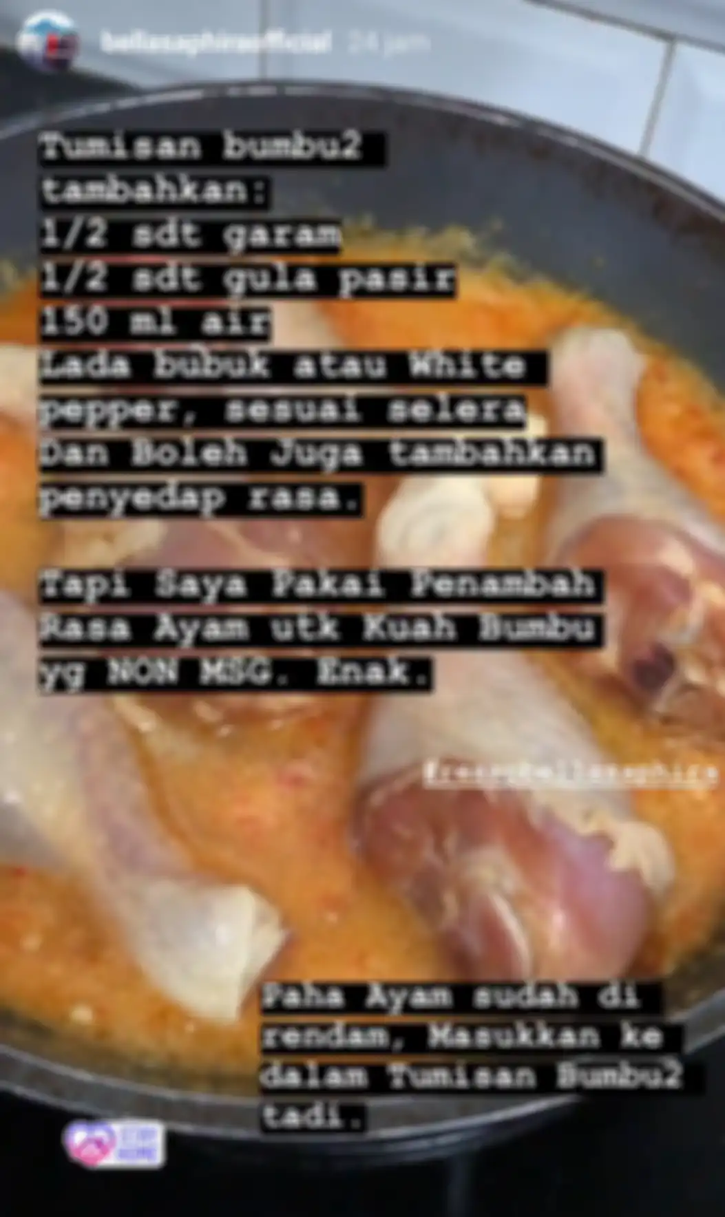 Bella Saphira Kepergok Masak dengan Wajan Usang Berkarat di Dapur Mewahnya
