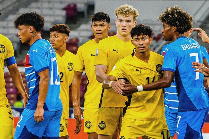 Suasana pertandingan antara timnas U-23 Malaysia melawan timnas U-23 Filipina, Selasa (15/7/2025). Timnas senior Malaysia dikecam CAFA. 