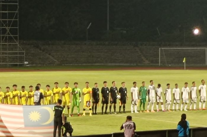 Suasana pertandingan Malaysia vs Timor Leste pada matchday pertama Grup C ASEAN Cup U-16 2024 di Stadion Sriwedari, Surakarta, Minggu (23/6/2024).