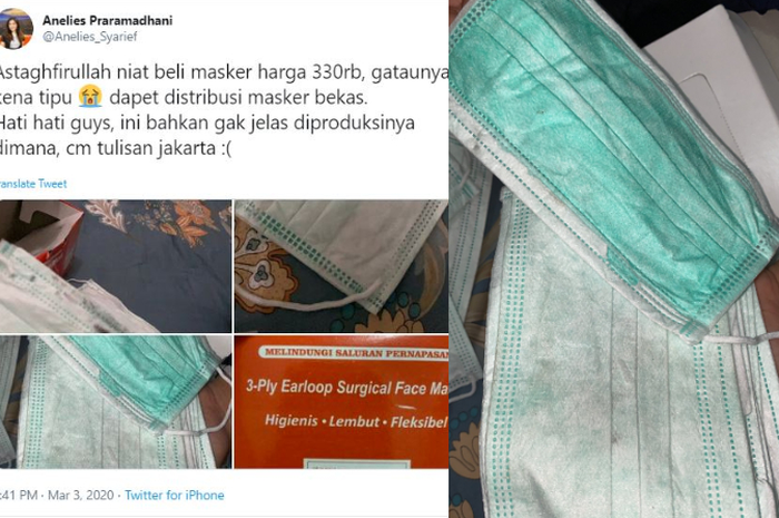 Tertipu masker bekas