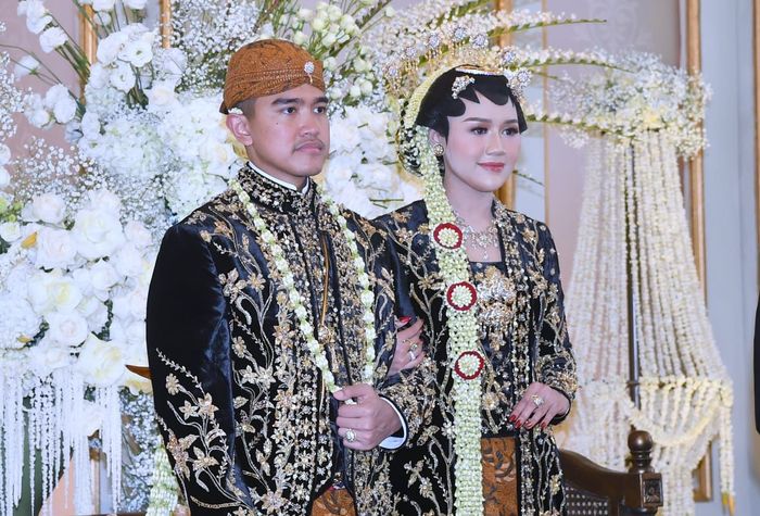 Kaesang Pangarep dan Erina Gudono gelar resepsi pernikahan di Pura Mangkunegaran Solo, Minggu (11/12/2022).