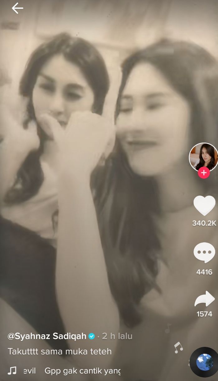 Postingan TikTok Syahnaz Sadiqah
