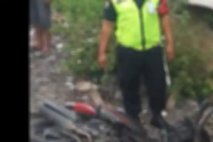 Motor Honda Vario milik driver ojol yang tertabrak KA Jenggala