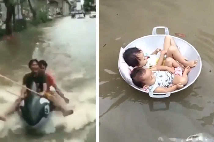 Berikut ini beberapa video aksi masyarakat Indonesia yang membuat banjir disebut 'sudah tak ada harga dirinya'