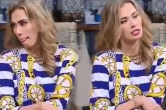 Gelagat dan ekspresi tak biasa Catherine Wilson saat menjadi pengisi acara