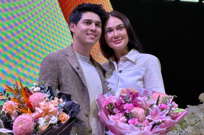 Luna Maya dan Maxime Bouttier saat Grid.ID temui dalam jumpa pers di kawasan Senayan, Jakarta Pusat, Sabtu (17/5/2025).