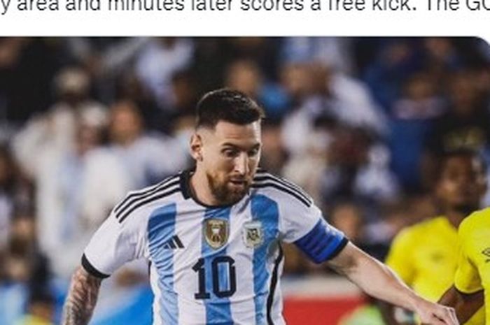 Pemain timnas Argentina, Lionel Messi.