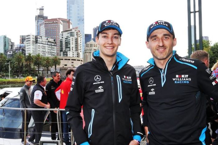 Duet pembalap tim F1 musim  2019, George Russell (Kiri) dan Robert Kubica (Kanan)