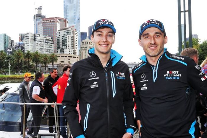 Duet pembalap tim F1 musim  2019, George Russell (Kiri) dan Robert Kubica (Kanan)