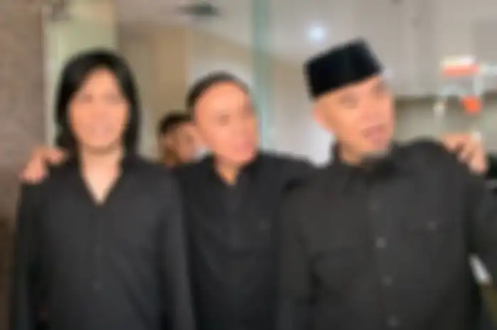 Once dan Ahmad Dhani di Gedung Kemenkumham, Selasa (18/4/2023).