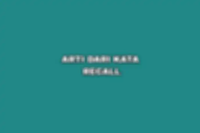 arti dari kata recall