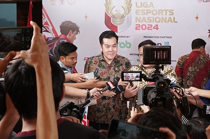 Konferensi Pers Liga Esports Nasional 2024, yang diselenggarakan di Kantor PB ESI, Jakarta, Kamis (27/6/2024)