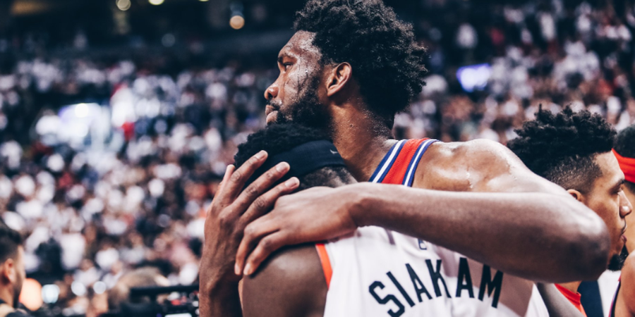 Playoffs NBA 2019 - 76ers Gagal ke Final, Joel Embiid Menangis