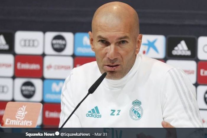 Pelatih Real Madrid, Zinedine Zidane.