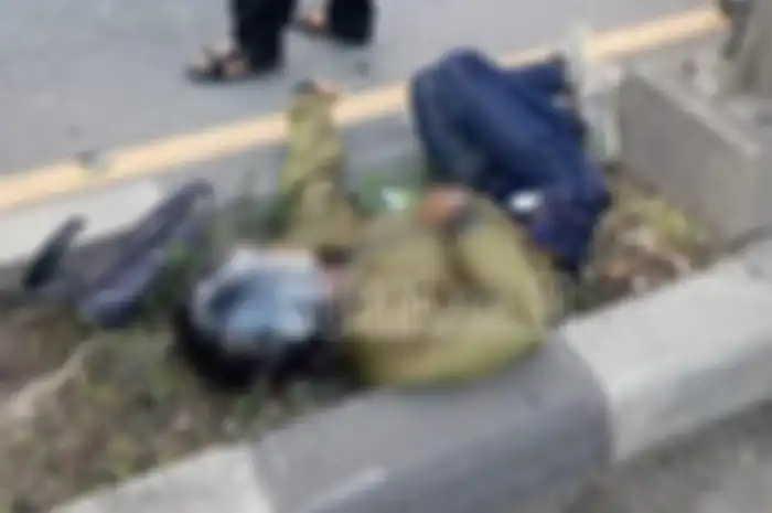 Kecelakaan tunggal di Jalan Raya Gedangan, Sidoarjo, Kamis (18/4/2019) pukul 17.00 WIB. 