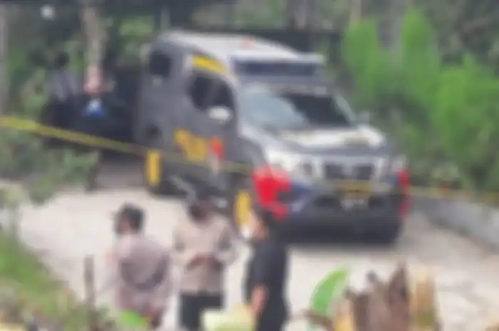 TKP pembunuhan ibu dan anak di Kampung Ciseuti, Kecamatan Jalan Cagak, Kabupaten Subang, Jawa Barat.