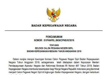 Resmi, BKN Umumkan Syarat Pendaftaran CPNS 2019 Serta Dokumen yang Diunggah di Laman SSCASN