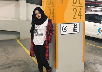 Kerennya Style Anak Sule, Putri Delina dengan Pakaian Motif Plaid!