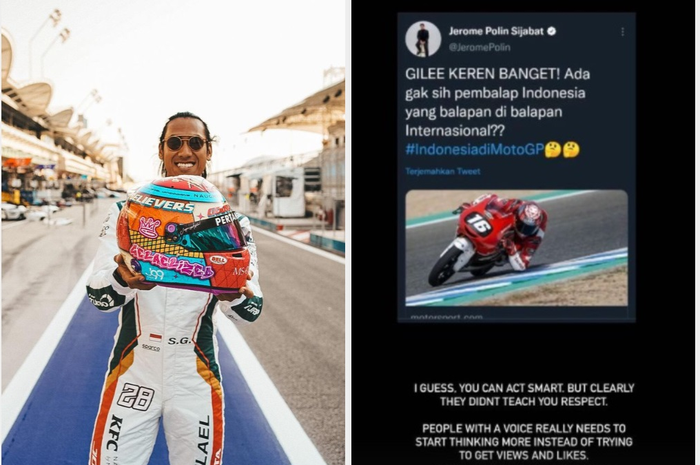 Pebalap Sean Galael semprot Jerome Polin karena dinilai minim informasi soal pebalap Indonesia