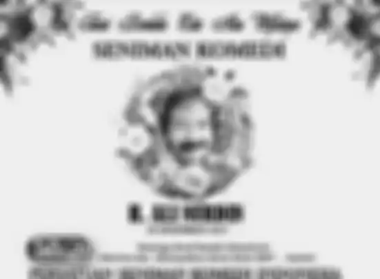 Komedian Senior Ali Nurdin meninggal dunia