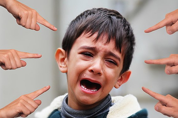 Bullying yang terjadi pada anak di sekolah.