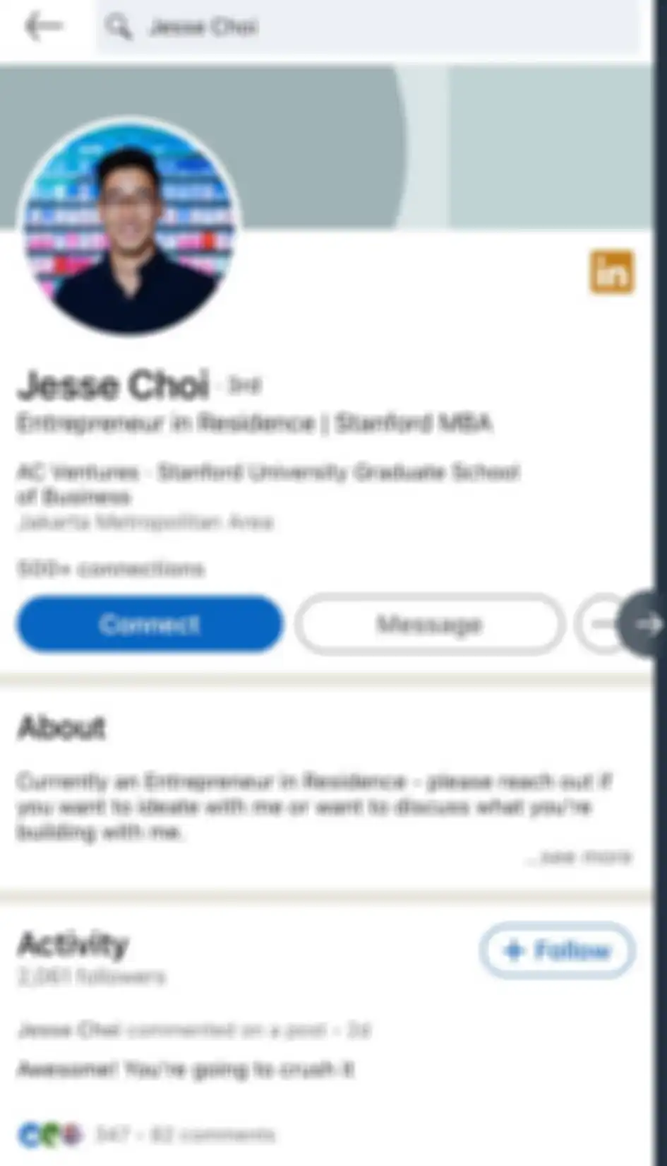 LinkedIn sosok lelaki yang diduga suami Maudy Ayunda
