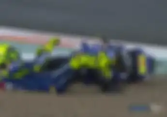Video Detik-detik Valentino Rossi Terpelanting Keras di FP3 MotoGP Valencia