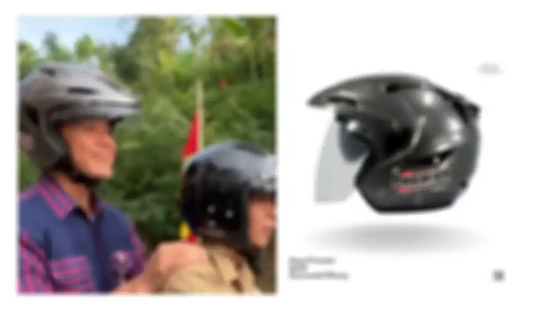Helm yang dipakai Ganjar merek Asca Premier