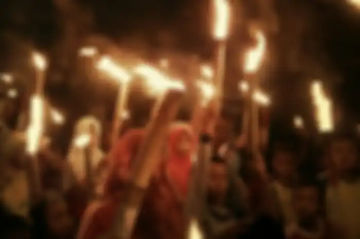 pawai obor menjelang lebaran
