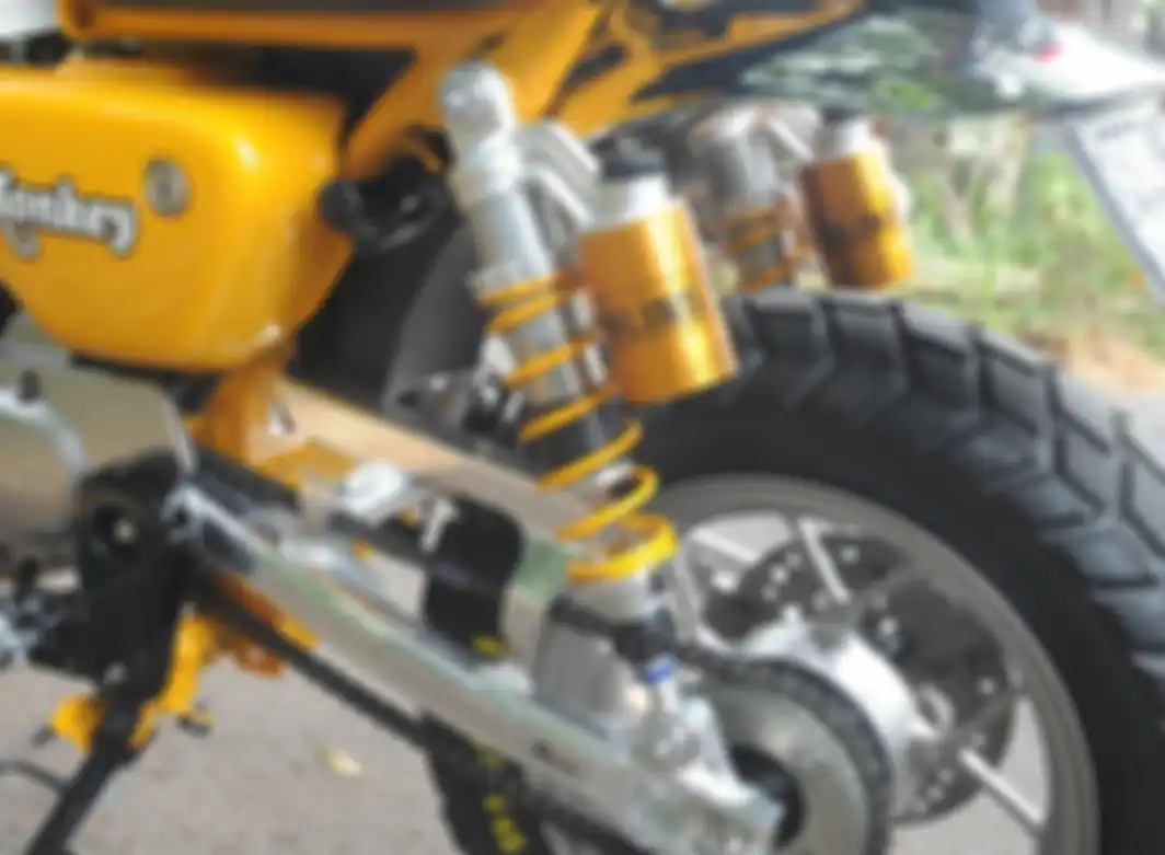 Lengan ayun aluminiumnya disandingkan dengan sokbreker Ohlins