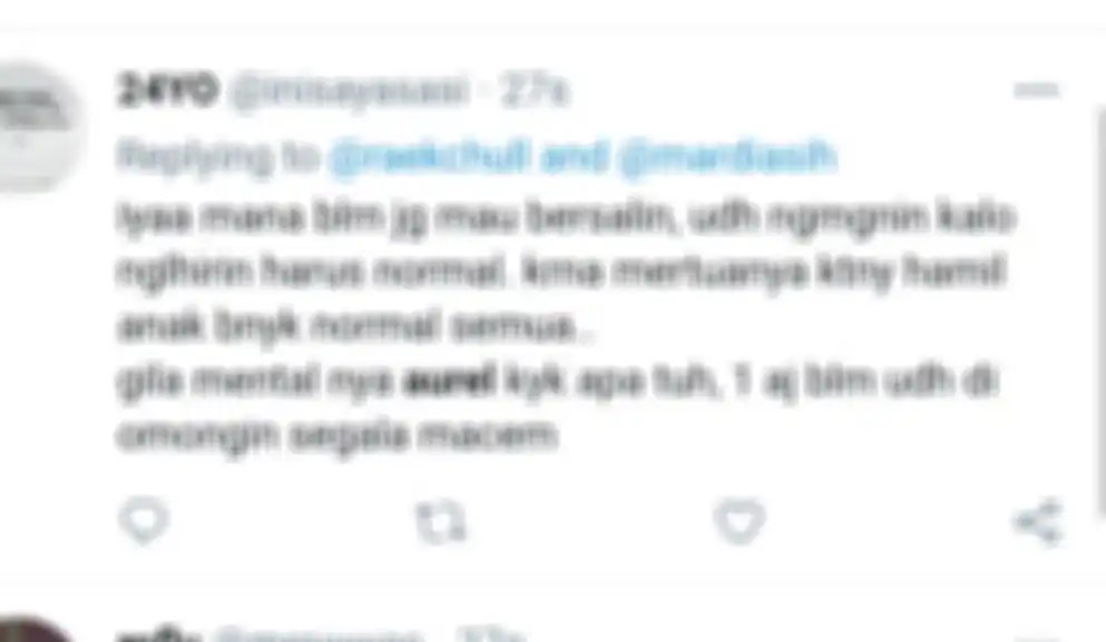 Komentar netizen tentang Aurel keguguran