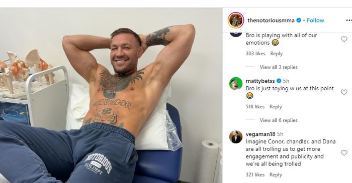Unggahan foto Conor McGregor yang bikin heboh penggemar