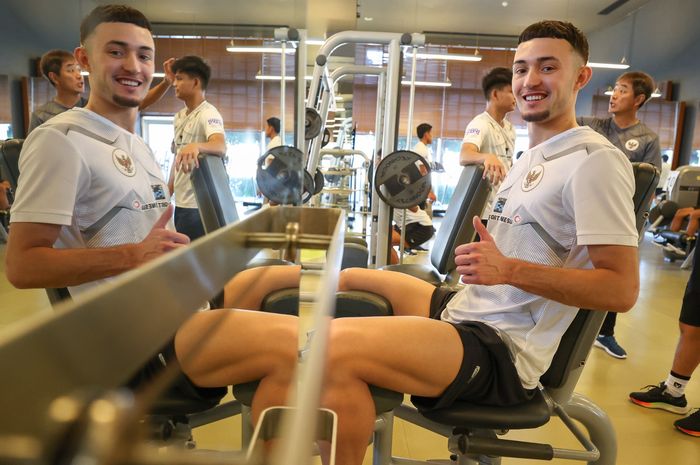 Pemain tengah Timnas Indonesia, Ivar Jenner pada sesi latihan gym pada Jumat (29/12/2023) di Antalya, Turki