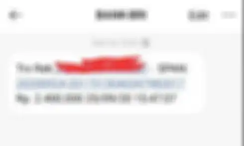 Ilustrasi SMS dari bank BRI. Lewat HP Cek Penerima Bantuan Pemerintah Rp 2,4 Juta, Begini Caranya