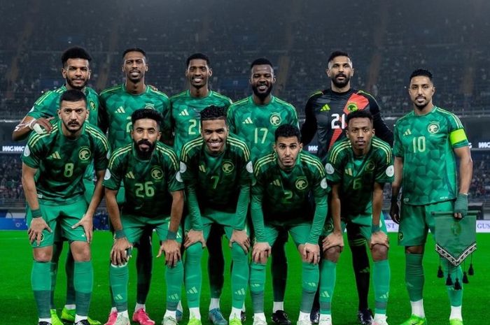 Skuad Timnas Arab Saudi yang berlaga di Piala Teluk 2024.