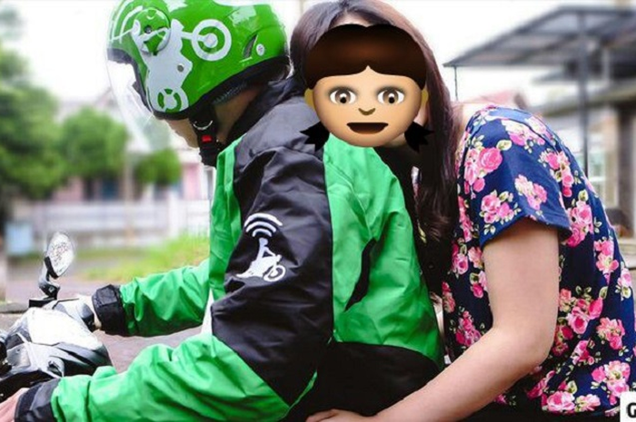 Ilustrasi Ojol bonceng penumpang cantik