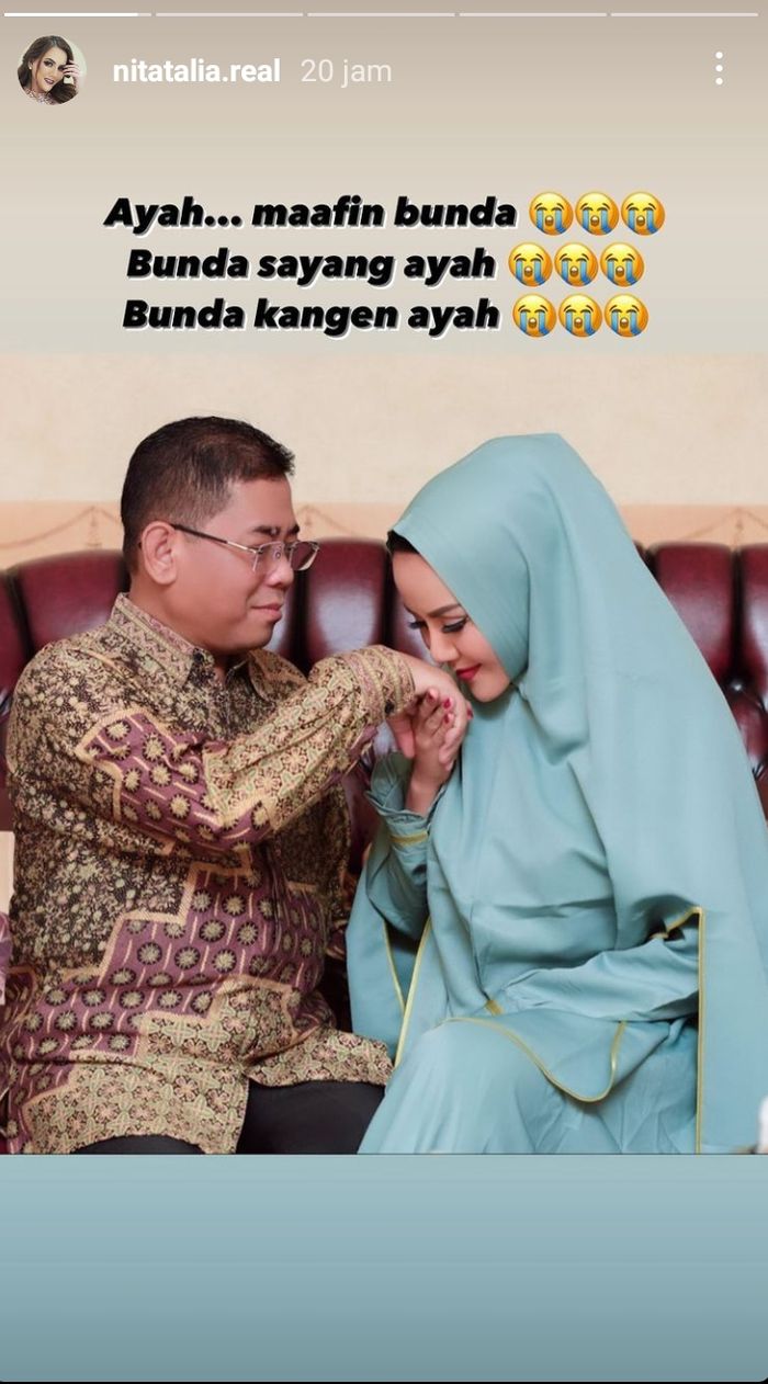 Nita Thalia mengenang sosok mendiang mantan suaminya, Nurdin Rudythia.