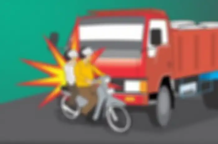 Gambar ilustrasi. Kecelakaan akibat emak-emak belok dadakan ditabrak truk di Balikpapan.
