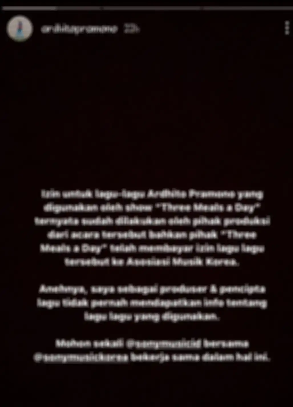 Postingan Ardhito Pramono