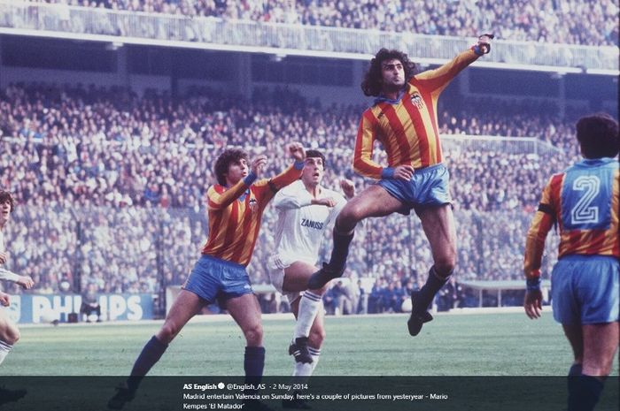 Mario Kempes saat membela Valencia.